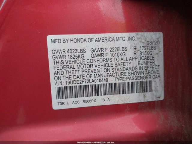 2020 ACURA ILX 19UDE2F72LA010449 Photo 8