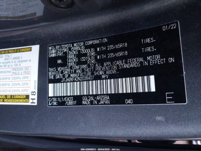 2022 LEXUS RX 350L JTJHZKFA2N2038407 Photo 8