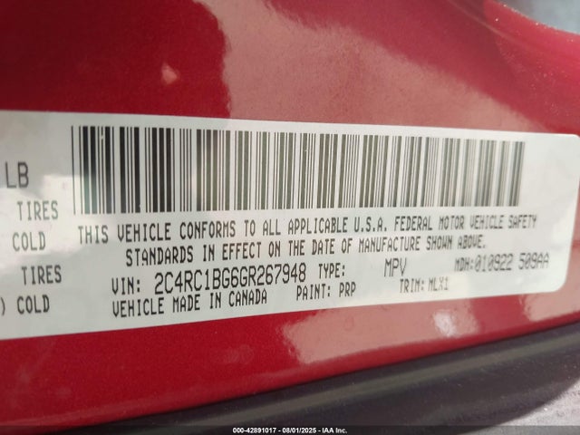 Chrysler Town and Country 2016 2C4RC1BG6GR267948 Image 9