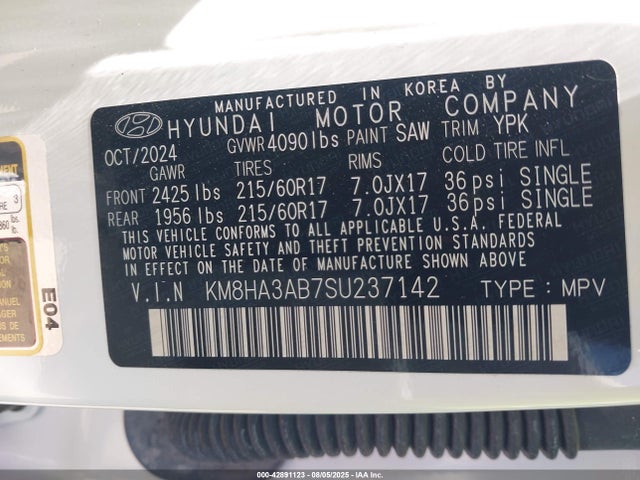 Hyundai Kona Se 2025 KM8HA3AB7SU237142 Image 9