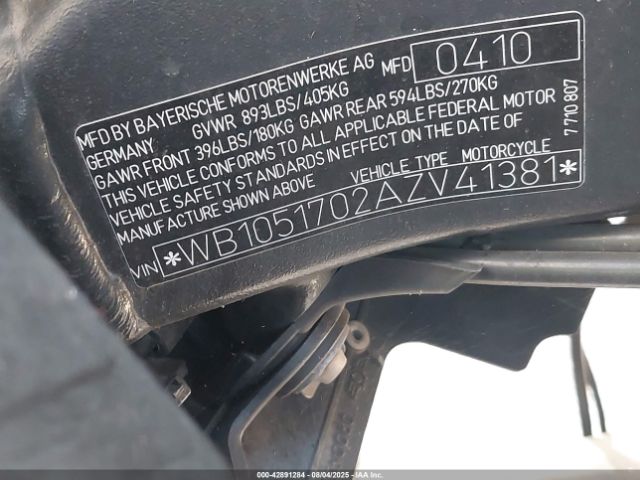 2010 BMW S 1000 WB1051702AZV41381 Photo 9
