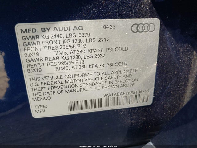 2023 AUDI Q5 WA1ABAFY8P2136760 Photo 8