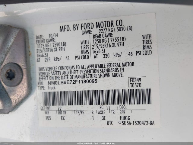 Ford 2015 2015 NM0LS6E72F1180095 Image 9