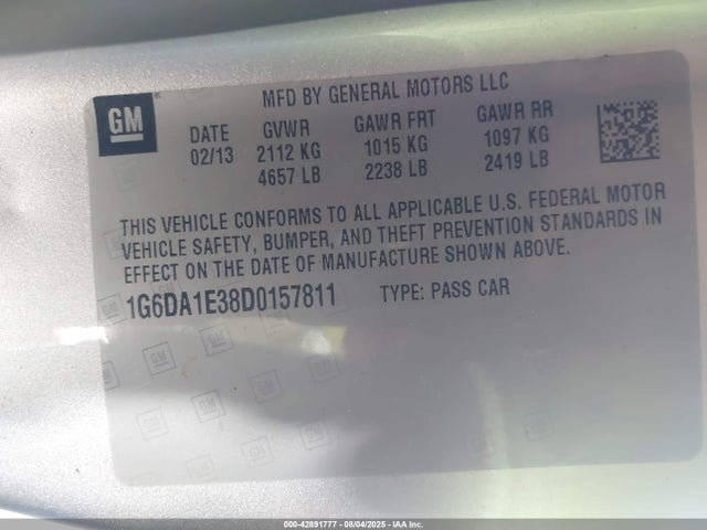 2013 CADILLAC CTS 1G6DA1E38D0157811 Photo 8