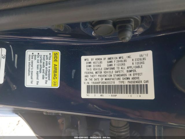 2013 ACURA TL 19UUA9F56DA000219 Photo 8