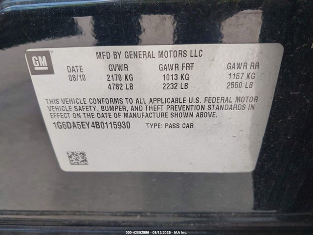 2011 CADILLAC CTS 1G6DA5EY4B0115930 Photo 8