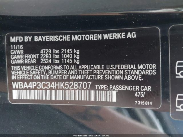 2017 BMW 440I WBA4P3C34HK528707 Photo 8