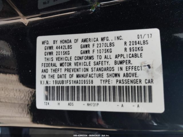 2017 ACURA TLX 19UUB1F51HA009558 Photo 8