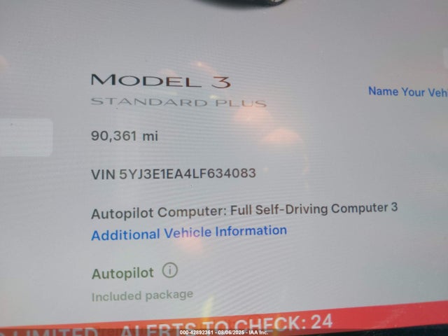 2020 TESLA MODEL 3 5YJ3E1EA4LF634083 Photo 6