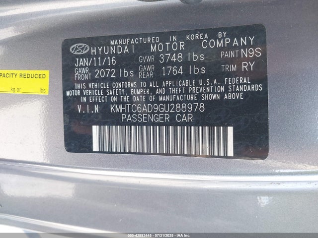 Продаж на аукціоні авто 2016 Hyundai Veloster, vin: KMHTC6AD9GU288978, номер лоту: 42892445