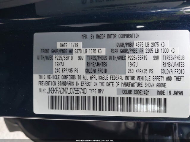 Mazda py cylinder deactivation 2020 JM3KFADM7L0756740 Image 9