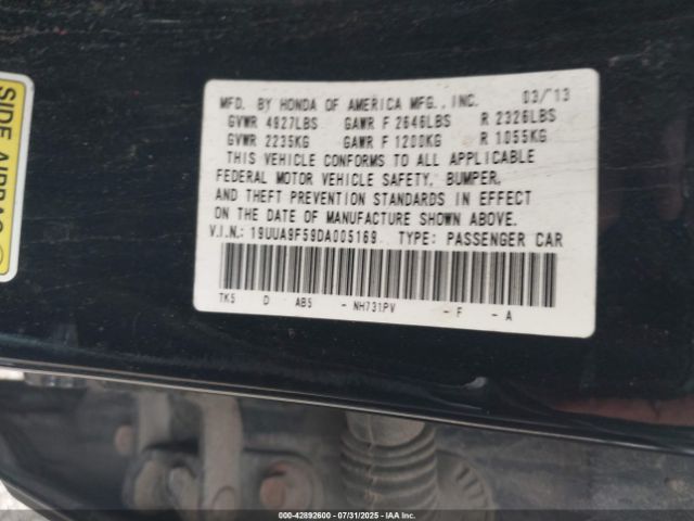 2013 ACURA TL 19UUA9F59DA005169 Photo 8