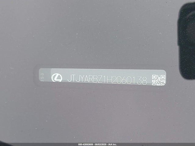 JTJYARBZ1H2060138 Lexus 8ar-fts