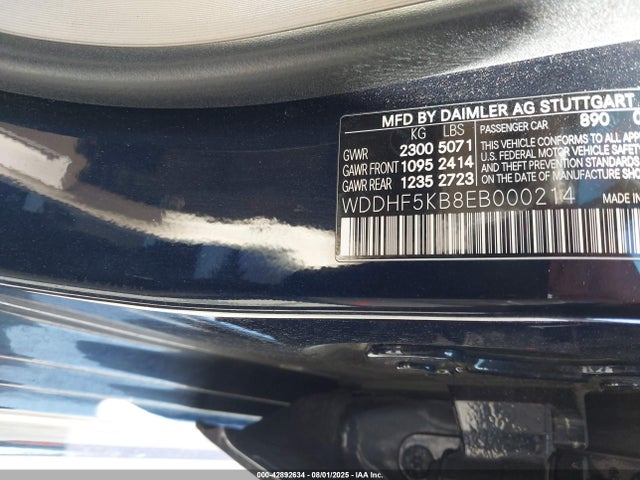 Aukcja sprzedaży 2014 Mercedes-benz E 350, vin: WDDHF5KB8EB000214, numer aukcji: 42892634