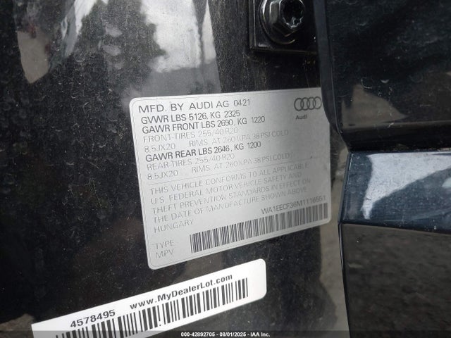 2021 AUDI Q3 WA1EECF36M1116551 Photo 8