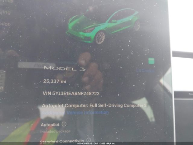 2022 TESLA MODEL 3 5YJ3E1EA8NF248723 Photo 6