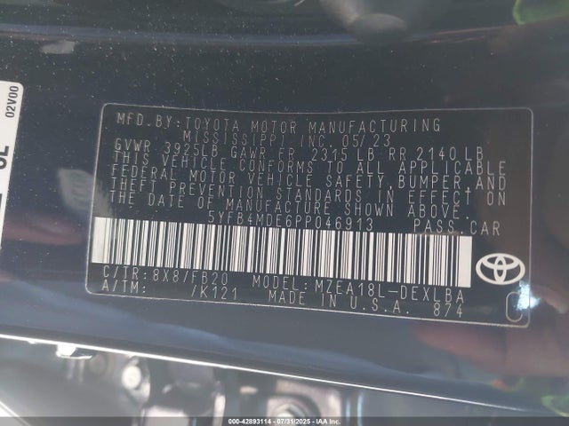 Toyota m20a-fks 2023 5YFB4MDE6PP046913 Image 8