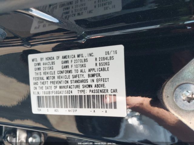 2016 ACURA TLX 19UUB1F56GA015824 Photo 8