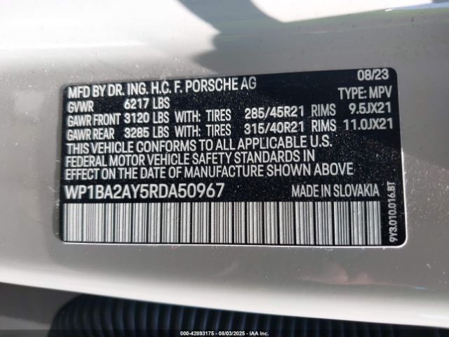 2024 PORSCHE CAYENNE WP1BA2AY5RDA50967 Photo 8