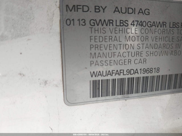 2013 AUDI A4 WAUAFAFL9DA196818 Photo 8
