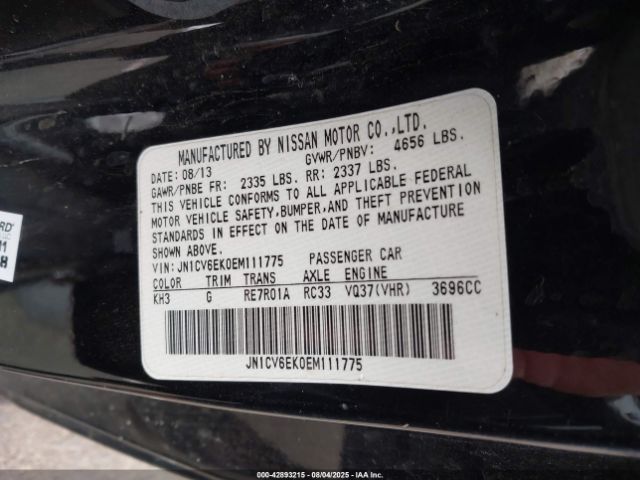 2014 INFINITI Q60 JN1CV6EK0EM111775 Photo 8