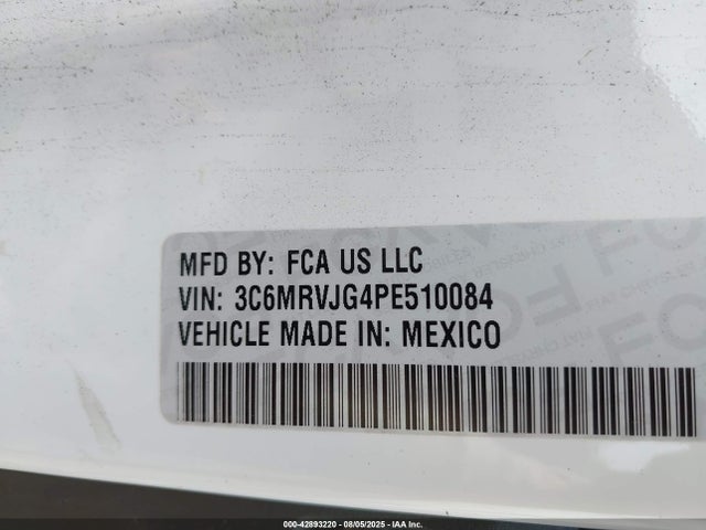 Продажа на аукционе авто 2023 Ram Promaster 3500 Cargo Van High Roof 159 Wb Ext, vin: 3C6MRVJG4PE510084, номер лота: 42893220