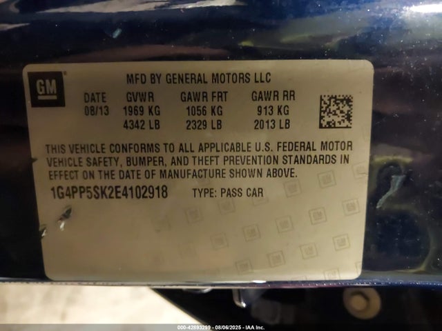 Buick lea 2014 1G4PP5SK2E4102918 Image 9