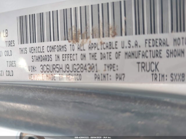 3C6UR5HJ9JG284301 RAM 2018