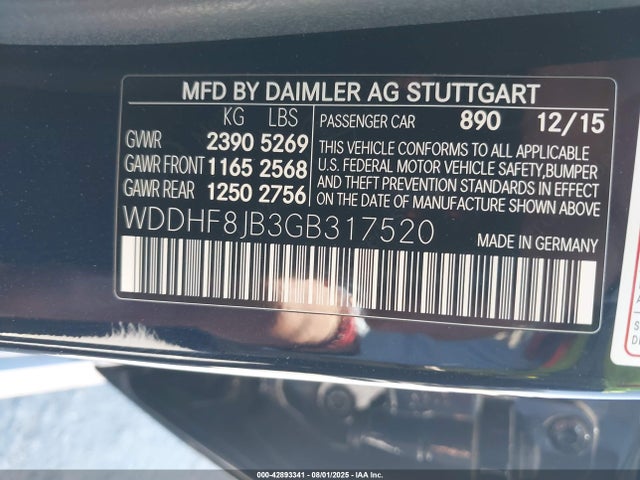 Mercedes-Benz E-Class 2016 WDDHF8JB3GB317520 Image 9