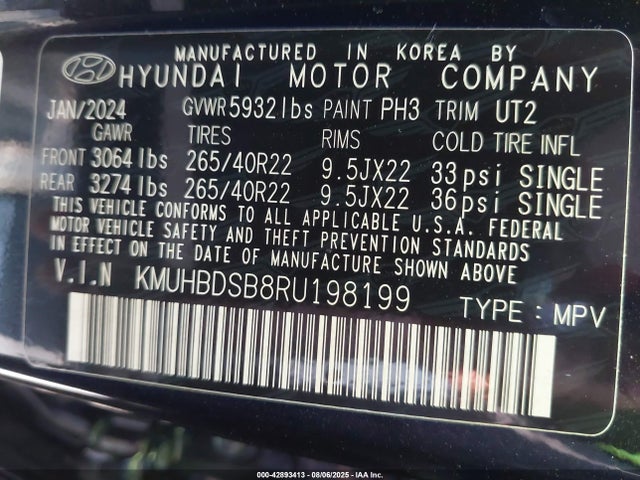 Aukcja sprzedaży 2024 Genesis Gv80 2.5t Awd, vin: KMUHBDSB8RU198199, numer aukcji: 42893413