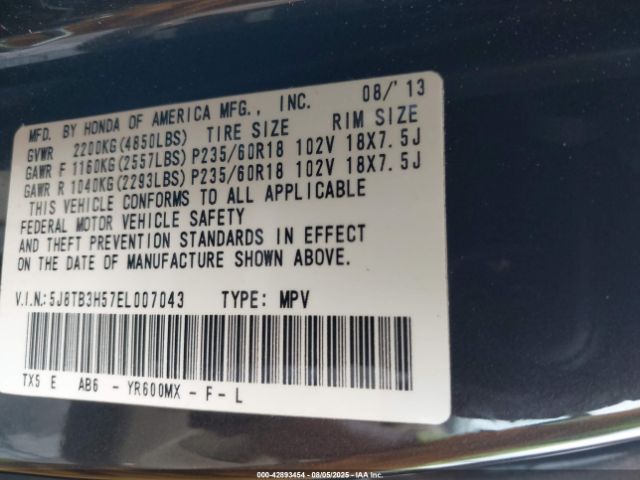 2014 ACURA RDX 5J8TB3H57EL007043 Photo 8