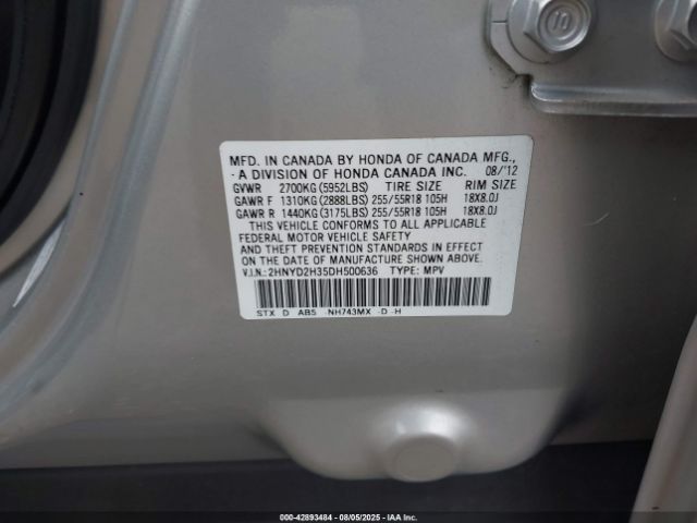 2013 ACURA MDX 2HNYD2H35DH500636 Photo 8