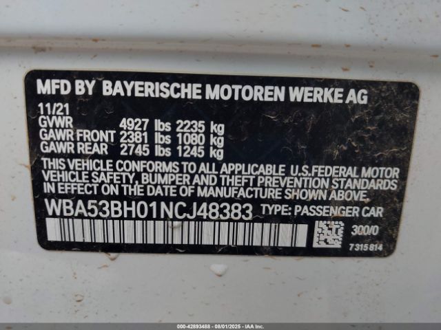 2022 BMW 530 WBA53BH01NCJ48383 Photo 8