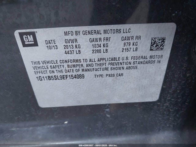 Chevrolet lkw 2014 1G11B5SL9EF154089 Image 9