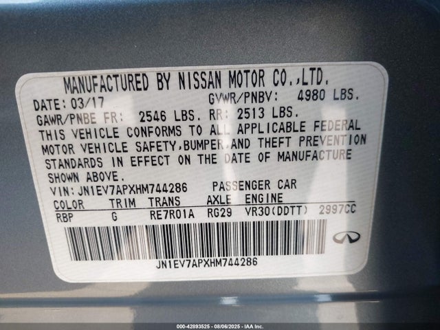 JN1EV7APXHM744286 Infiniti Q50