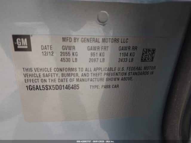 2013 CADILLAC ATS 1G6AL5SX5D0146485 Photo 8