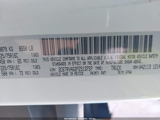 RAM Promaster 1500 2015 3C6TRVAG2FE513737 Image 9