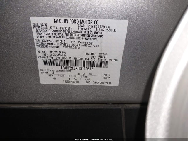 1FAHP2E8XHG110815 Ford 3.5l ti-vct