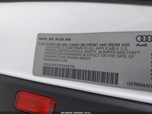 2024 AUDI A4 WAUEAAF43RN006794 Photo 8