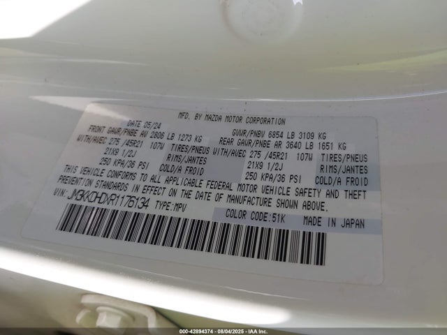 JM3KKDHDXR1176134 Mazda h3 low