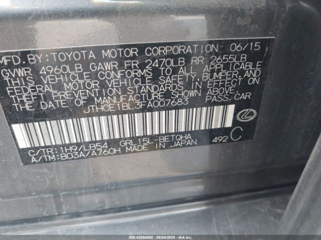2015 LEXUS GS 350 JTHCE1BL3FA007683 Photo 8