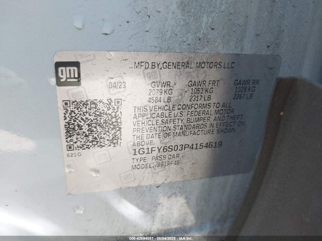 1G1FY6S03P4154619 Chevrolet 2023