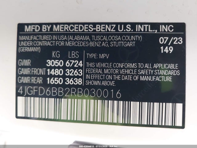 Mercedes-Benz m256 2024 4JGFD6BB2RB030016 Image 9