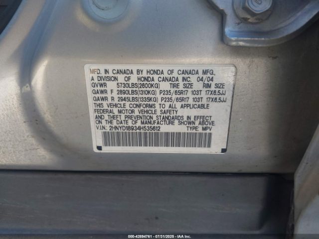 2004 ACURA MDX 2HNYD18934H535612 Photo 8