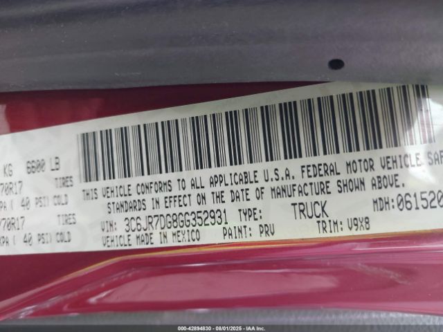 2016 RAM 1500 3C6JR7DG8GG352931 Photo 8