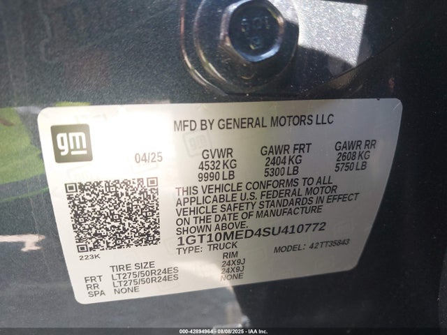 1GT10MED4SU410772 GMC xrj + eti