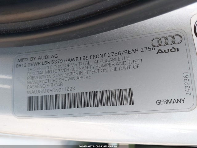 2013 AUDI A6 WAUJGAFC5DN011623 Photo 8