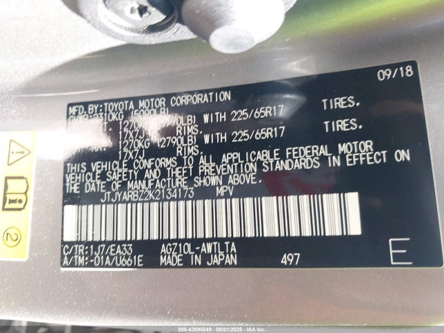 JTJYARBZ2K2134173 Lexus 8ar-fts