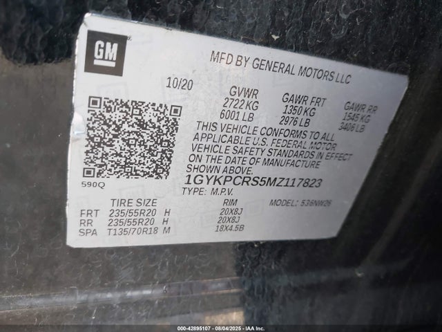 2021 CADILLAC XT6 1GYKPCRS5MZ117823 Photo 8