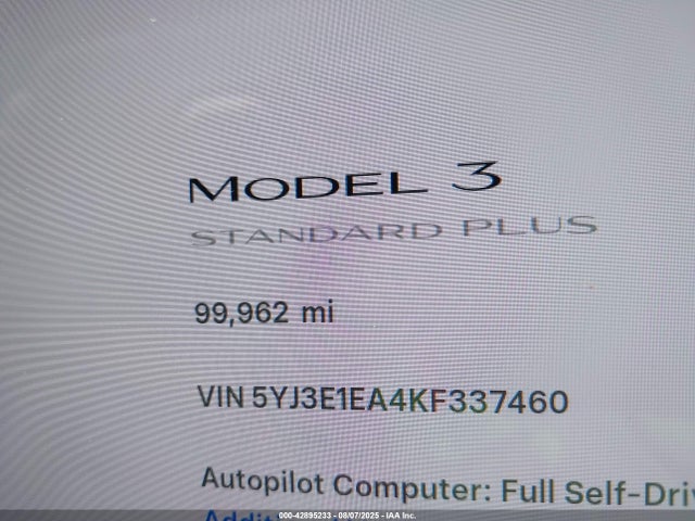Tesla 2019 2019 5YJ3E1EA4KF337460 Image 7